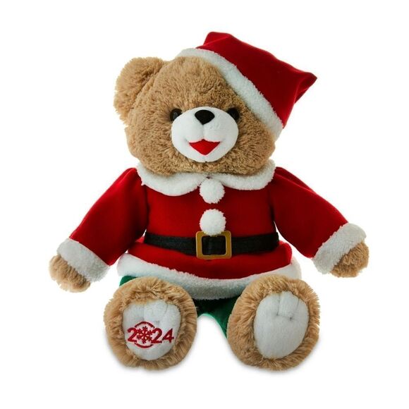 Set of 2 Christmas Holiday Time Snowflake 2024 Teddy Bear Tan, Girl & Boy 20" - Picture 2 of 15